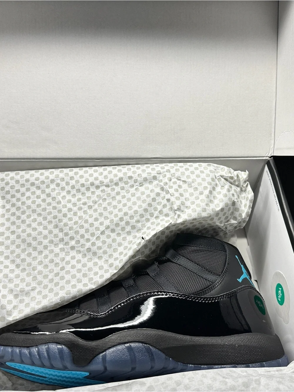Jordan’s 11 Gamma Blue Men’s High-Top Sneakers